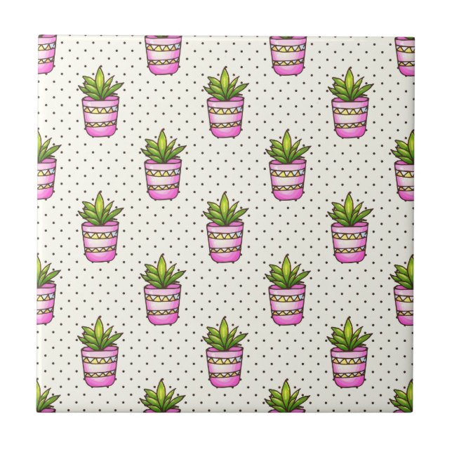 Sukkuläres Polka-Dot-Muster Fliese (Vorderseite)