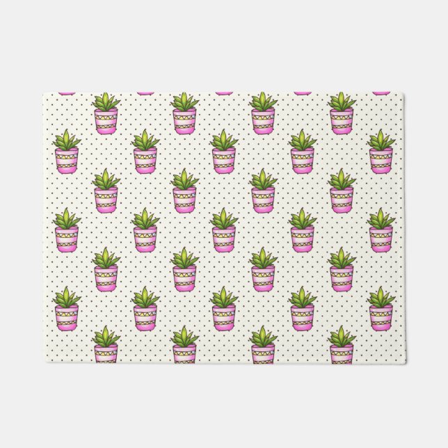 Sukkuläres Polka-Dot-Muster Fußmatte (Vorderseite)