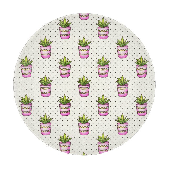 Sukkuläres Polka-Dot-Muster Schneidebrett (Vorderseite)