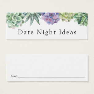 Sukkulent Date Night Idea Card