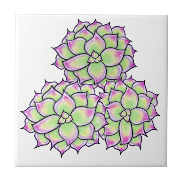 Sukkulent Fliese (Vorderseite)