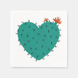 Sukkulent Heart Napkin Serviette