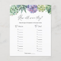 Sukkulent wie alt sie waren Eltern spielen