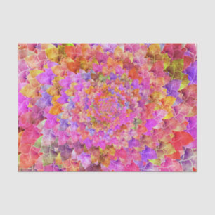 Sukkulente Abstrakte Kunst Blumenrosa Gelb Seidenpapier
