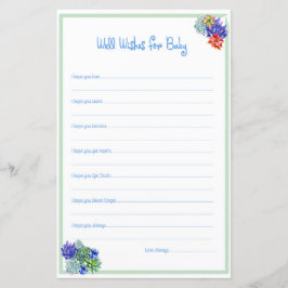 Sukkulente Baby-Dusche-Aktivität