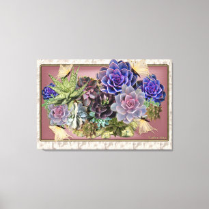 Sukkulente Dekoration Leinwanddruck