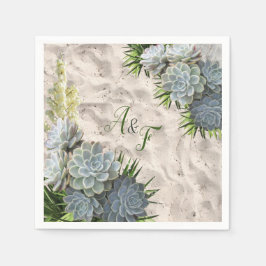 Sukkulente Farben der blassen Blues Napkins Serviette