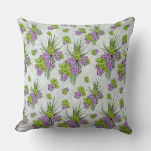 Sukkulente Farben von Sea Green & Lavender Töne Kissen