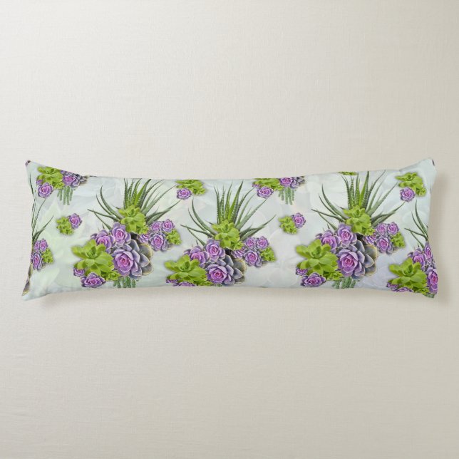 Sukkulente Farben von Sea Green & Lavender Töne Seitenschläferkissen (Vorderseite)