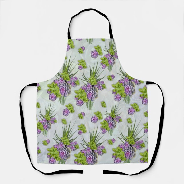 Sukkulente Farbtöne von Sea Green & Lavender Schürze (Vorderseite)