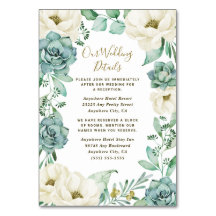 Sukkulente Hochzeitskarten für Elfenbein