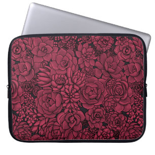Sukkulente in Viva Magenta - Farbe des Jahres 2023 Laptopschutzhülle