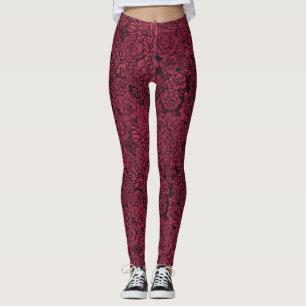 Sukkulente in Viva Magenta - Farbe des Jahres 2023 Leggings