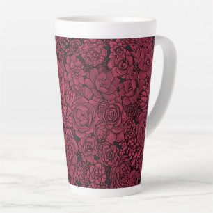 Sukkulente in Viva Magenta - Farbe des Jahres Milchtasse