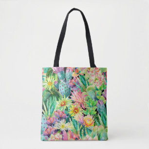 Sukkulente Pflanze und Kakteen-Gartenmuster Tasche