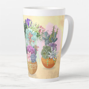 Sukkulente Trio Tall Latte Tasse (Gelb)