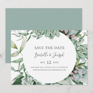 Sukkulente Vegetation Horizontaler Bereich Save The Date