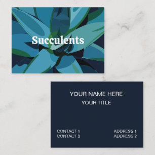 Sukkulenten Blaue Agave Kaktus Visitenkarte
