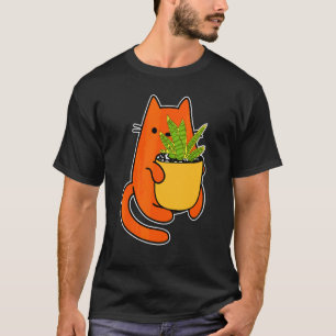 Sukkulenten-Gärtner Katze und Schlangenblatt T-Shirt