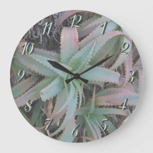 Sukkulenten in Nevada Große Wanduhr