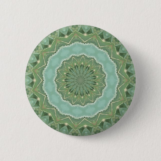 Sukkulenten-Mandala Button (Vorderseite)