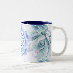 Sukkulenten Moderne Eleganz Marmor Fiesta Garten F Zweifarbige Tasse