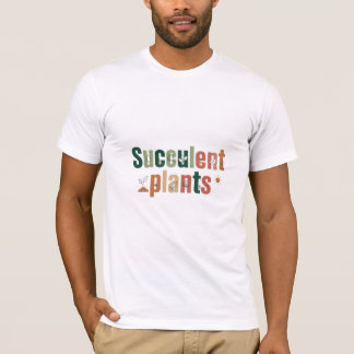 Sukkulenten-Pflanzen-Typografie T-Shirt
