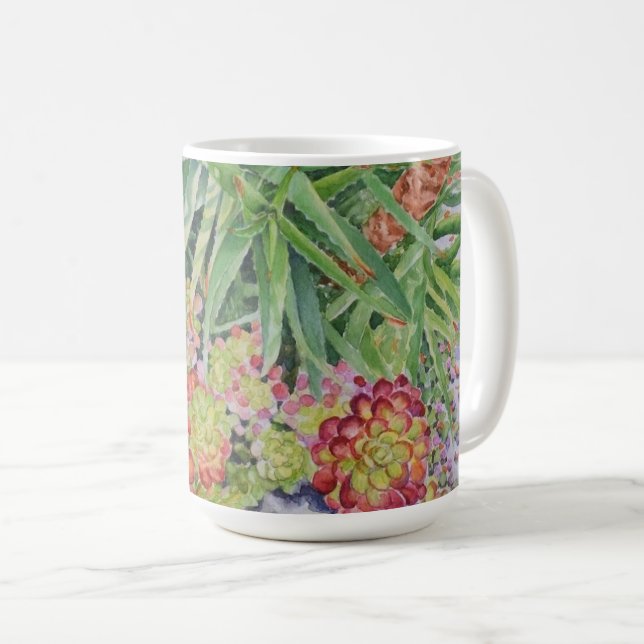 Sukkulentengarten Kaffeetasse (VorderseiteRechts)