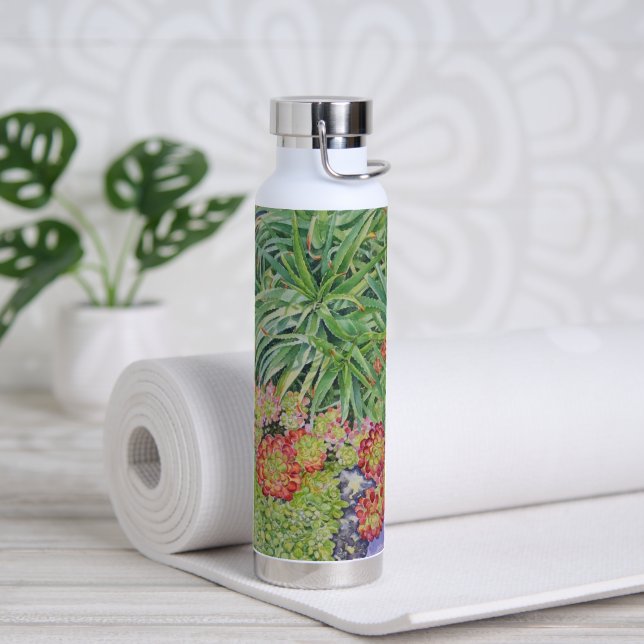 Sukkulentengarten Trinkflasche (Yoga (gedreht))