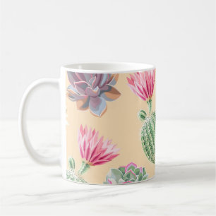 Sukkulenter Kaktus: Muster mit hohem Detail Kaffeetasse