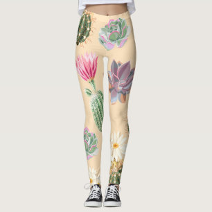 Sukkulenter Kaktus: Muster mit hohem Detail Leggings