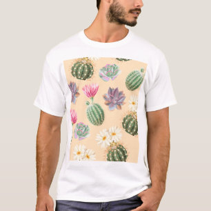 Sukkulenter Kaktus: Muster mit hohem Detail T-Shirt