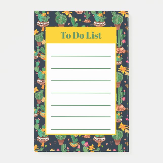 Sukkulenter Kaktus Post-it Klebezettel (Vorderseite)
