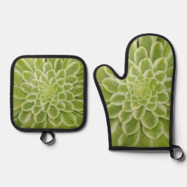 Sukkulenter Ofen-Mitt und Potthalter Ofenhandschuh & Topflappen-Set