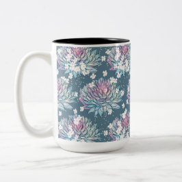 Sukkulentes Design mit Daisis-Tasse Zweifarbige Tasse