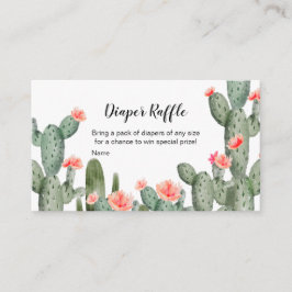 Sukkulentes Pfirsichfarben-Windeln-Windeln Begleitkarte