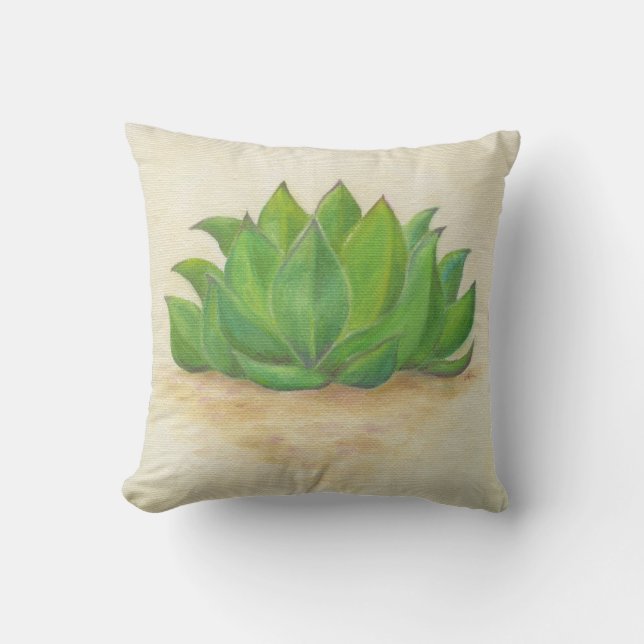Sukkulentes Sempervivum-Wurfkissen Kissen (Vorderseite)