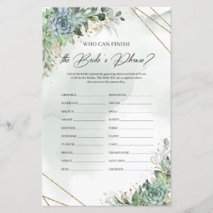 Sukkulents Gold Wer kann die Bride's Phrase beende