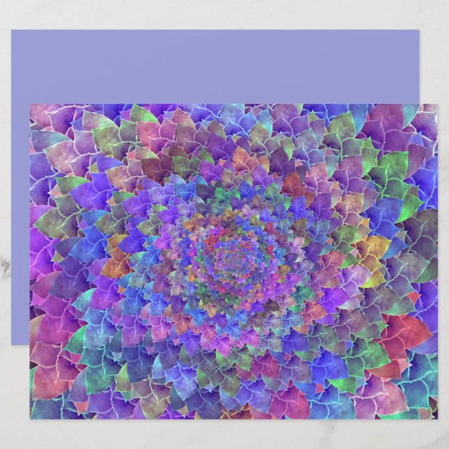 Sukkulinarische Abstrakte Kunst Florenz Lila Farbe (Vorne/Hinten)