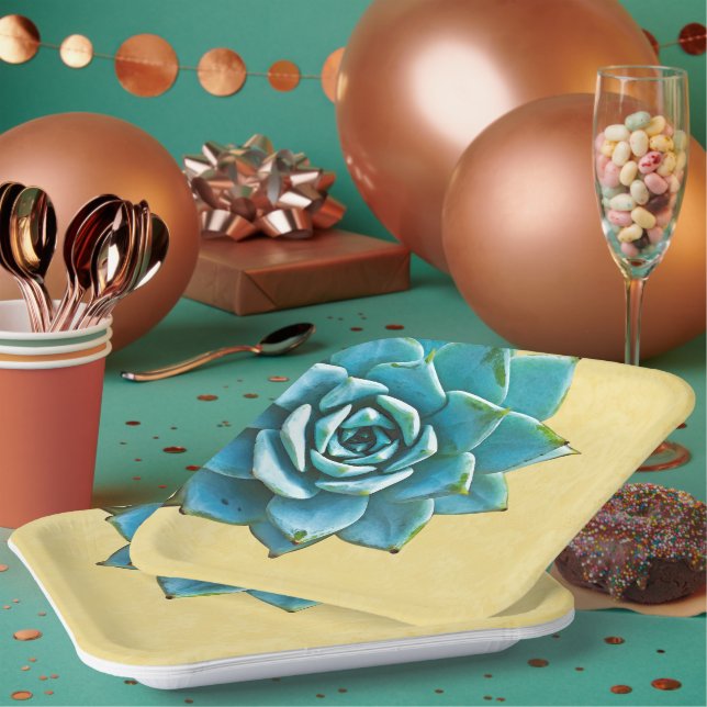 Sukkuline Gelblackierung Pappteller (Multi)