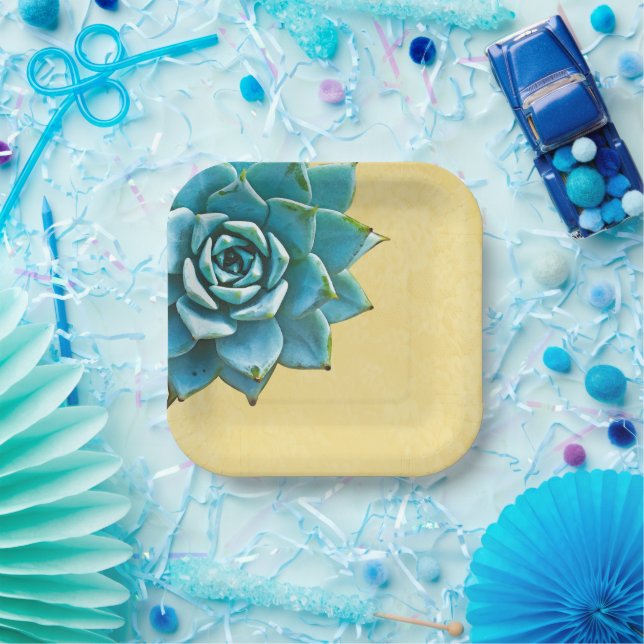 Sukkuline Gelblackierung Pappteller (Party)