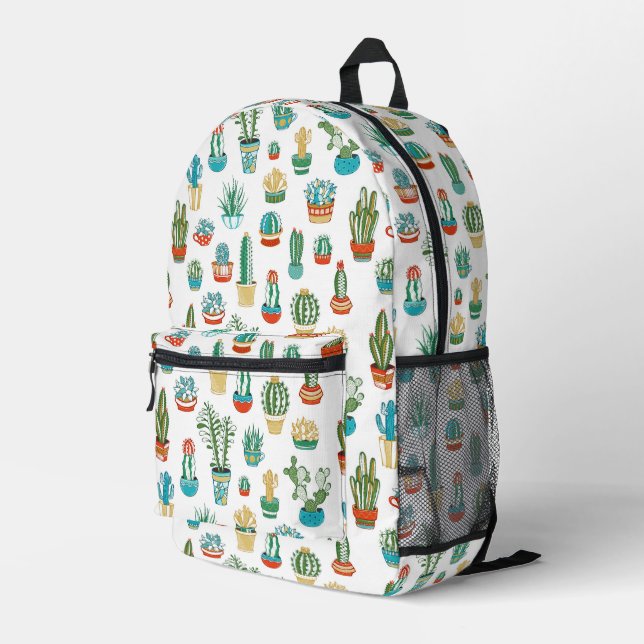 Sukkulusmuster Bedruckter Rucksack (Rückseitige Ecke Rechts)
