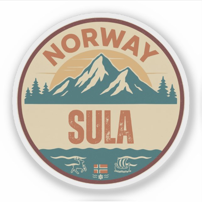 Sula, Norge Norwegen Aufkleber (Vorderseite)