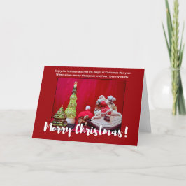 Sulcata Tortoise und der Weihnachtsmann Karte