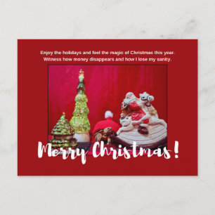Sulcata Tortoise und der Weihnachtsmann Postkarte