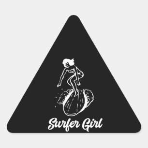 Sulfing Lover Cooleres SurfGirl Dreieckiger Aufkleber