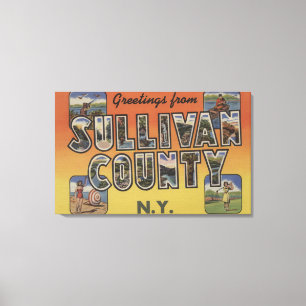 Sullivan County, New York - große Buchstabe-Szene Leinwanddruck