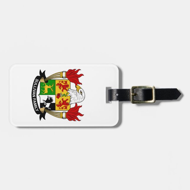 Sullivan-Familienwappen Gepäckanhänger (Vorderseite horizontal)