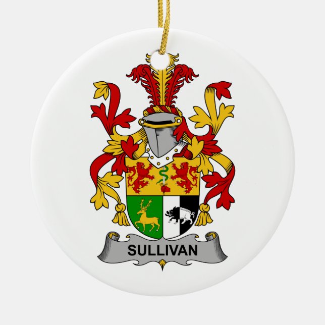 Sullivan-Familienwappen Keramik Ornament (Vorne)