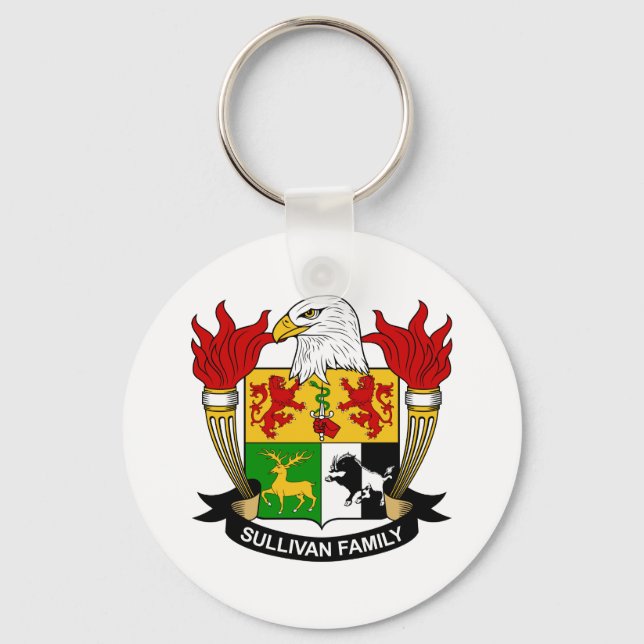 Sullivan Familienwappen Schlüsselanhänger (Vorderseite)